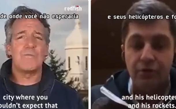 Ex-procurador-geral-adjunto da Ucrânia David Sulakvelidze (à dir.) em entrevista à BBC