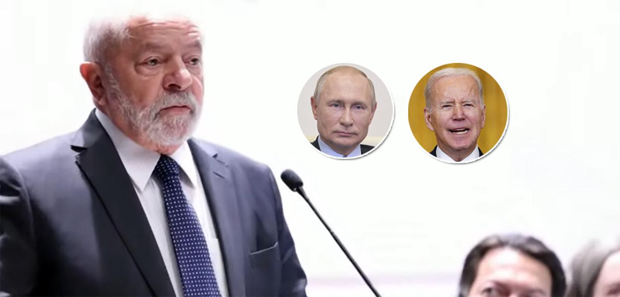 Lula, Vladimir Putin e Joe Biden