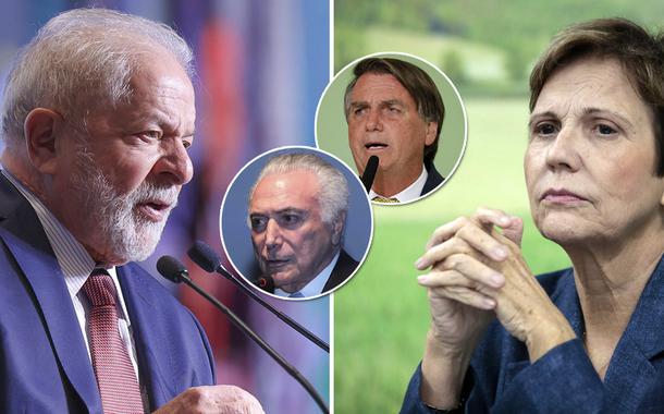 Lula, Michel Temer, Jair Bolsonaro e Tereza Cristina