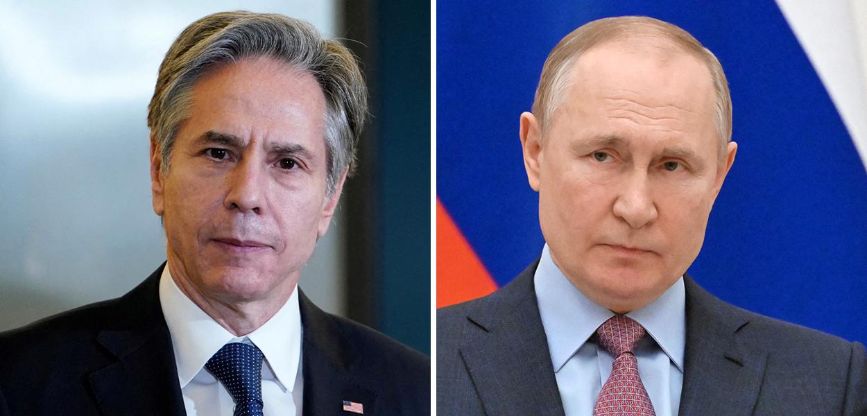 Antony Blinken e Vladimir Putin