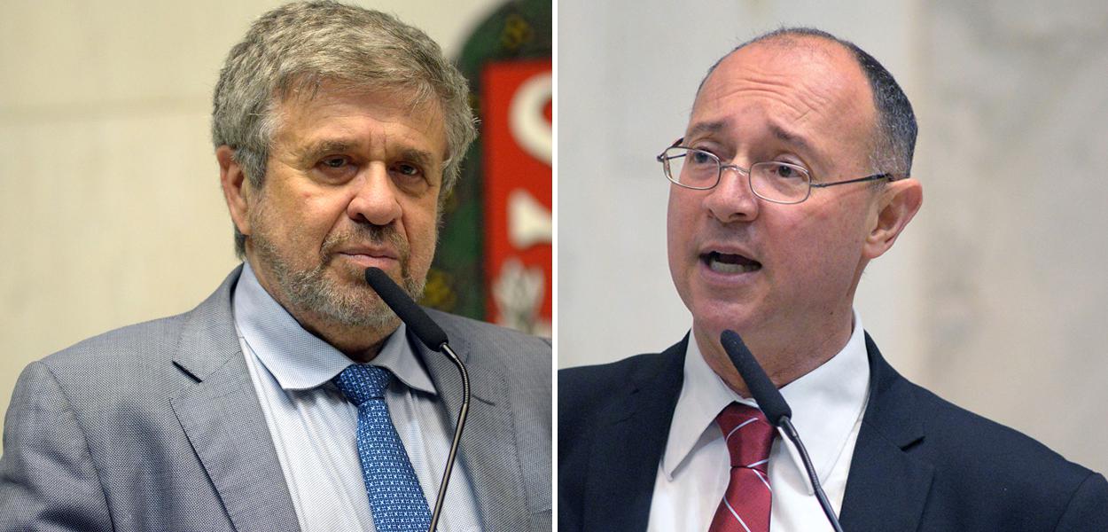 Deputados estaduais José Américo (à esq.) e Paulo Fiorilo