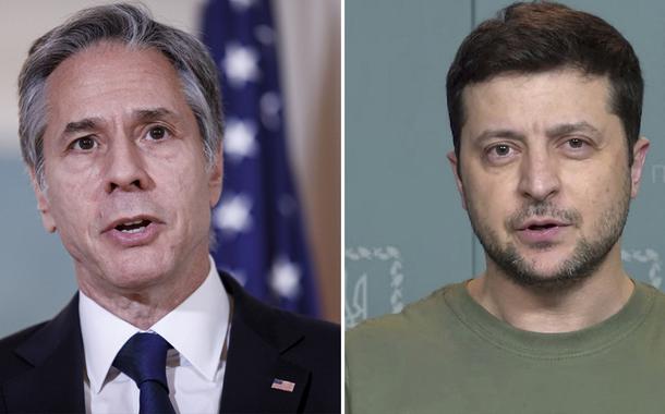 Antony Blinken e Volodymyr Zelensky