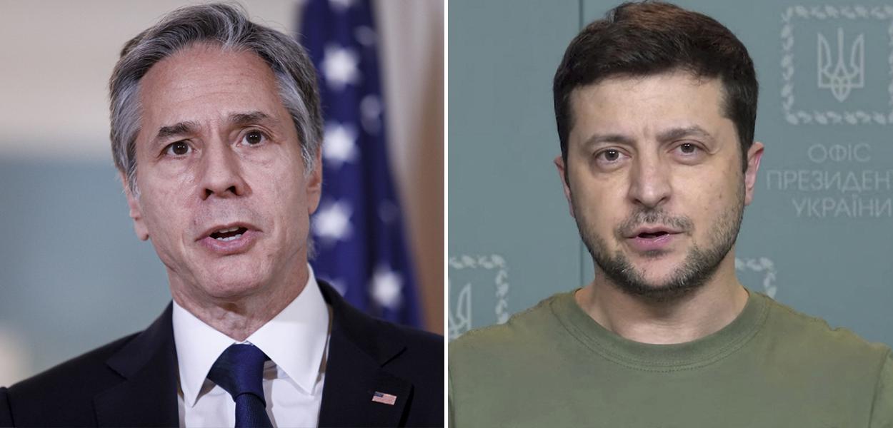 Antony Blinken e Volodymyr Zelensky