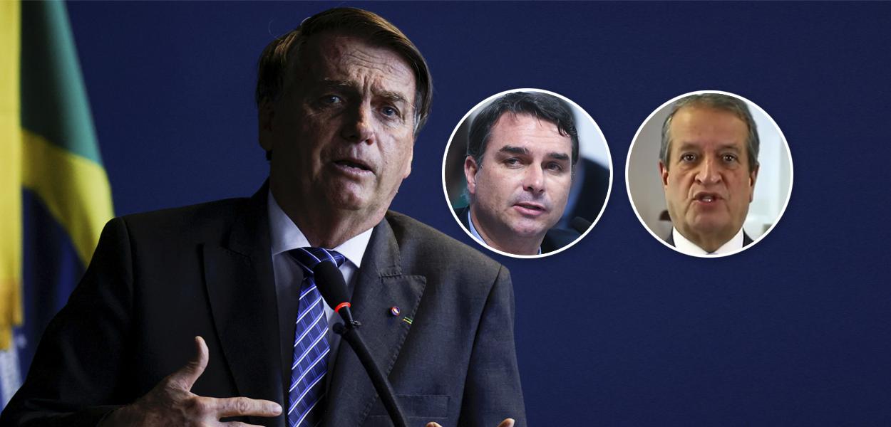 Jair Bolsonaro, Flávio Bolsonaro e Valdemar Costa Neto