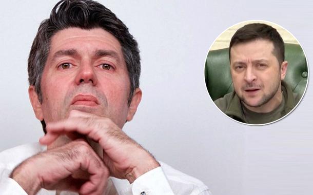 Músico Leoni e o presidente da Ucrânia, Volodymyr Zelensky