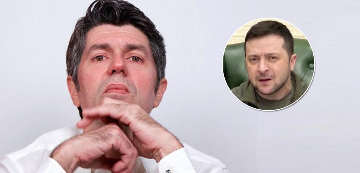 Músico Leoni e o presidente da Ucrânia, Volodymyr Zelensky