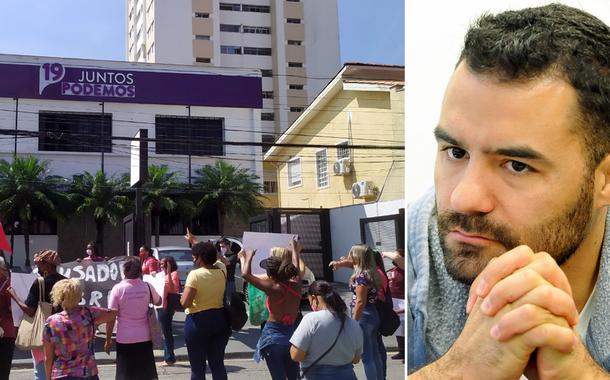 Protesto de mulheres em SP e o deputado estadual Arthur do Val, conhecido como Mamãe Falei