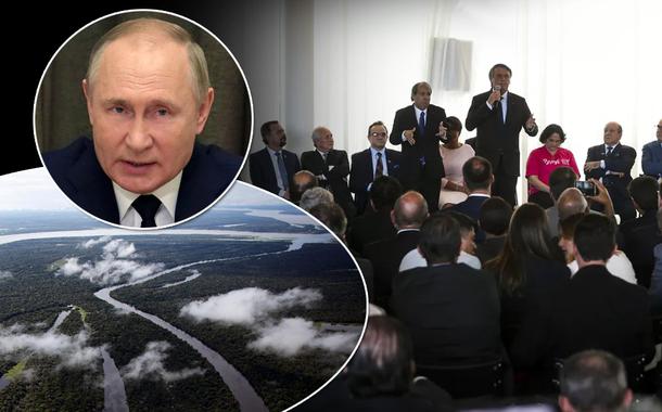 Presidente da Rússia, Vladimir Putin, Amazônia e Jair Bolsonaro