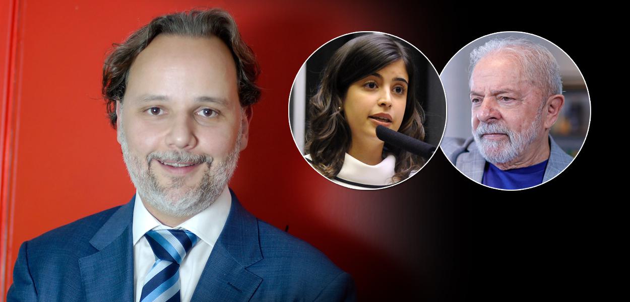 Advogado Marco Aurélio, deputada Tabata Amaral e o ex-presidente Luiz Inácio Lula da Silva