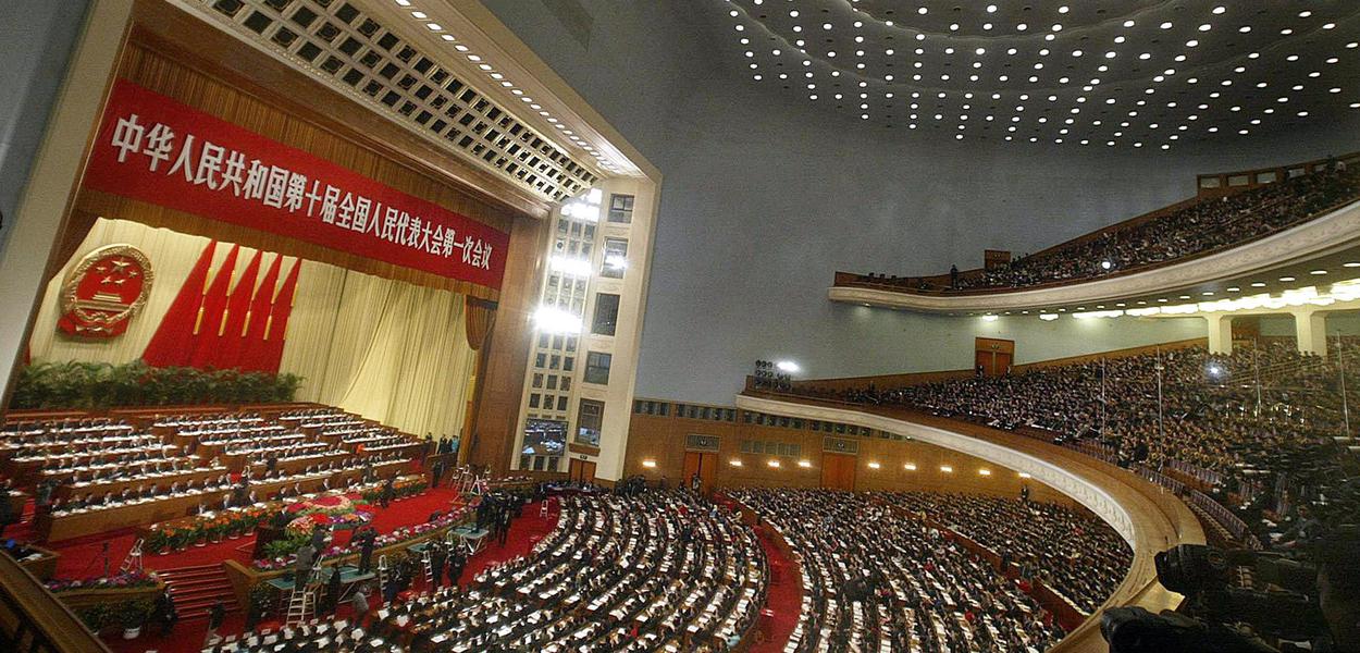 Parlamento chinês em sessão plenária