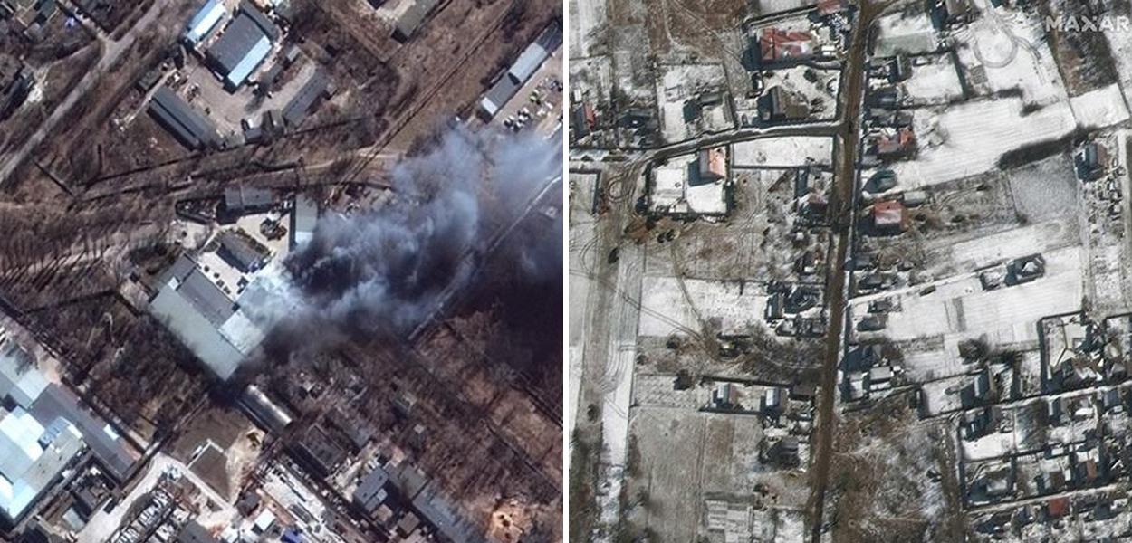 Coluna de tanques russos está se reposicionando