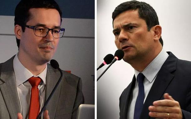 Deltan Dallagnol e Sergio Moro, ex-integrantes da antiga Operação Lava Jato