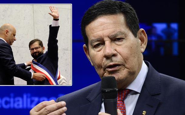 Gabriel Boric e Hamilton Mourão