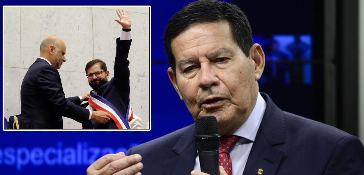 Gabriel Boric e Hamilton Mourão