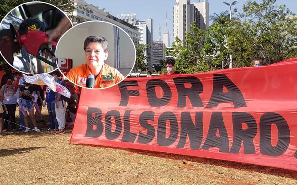 Diretor do Sindicato Unificado dos Petroleiros do estado de São Paulo (Sindipetro-SP) João Antônio de Moraes, e um ato pelo impeachment de Jair Bolsonaro