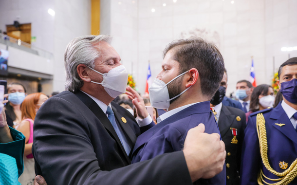 Alberto Fernández e Gabriel Boric