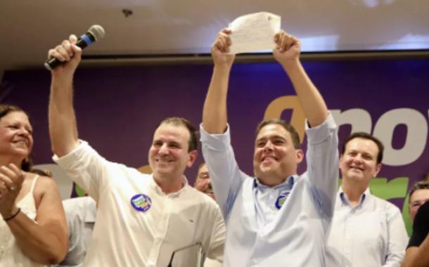 Eduardo Paes, Felipe Santa Cruz e Gilberto Kassab