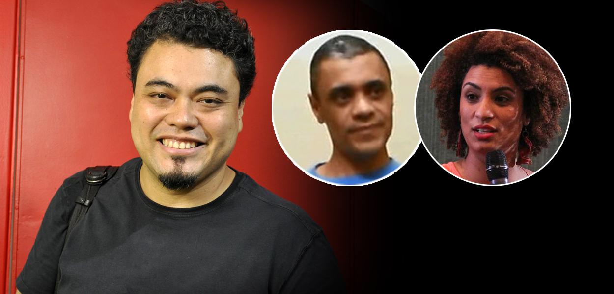 Jornalista Leonardo Sakamoto, Adelio Bispo e a ex-vereadora Marielle Franco