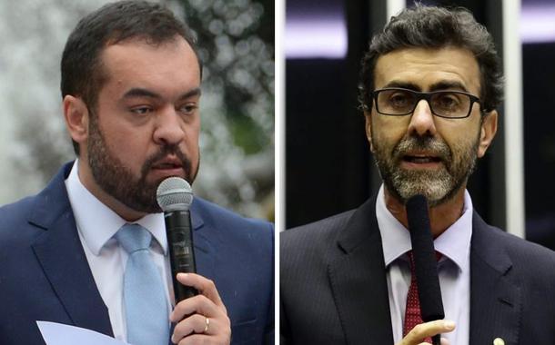 Governador Cláudio Castro e o deputado Marcelo Freixo