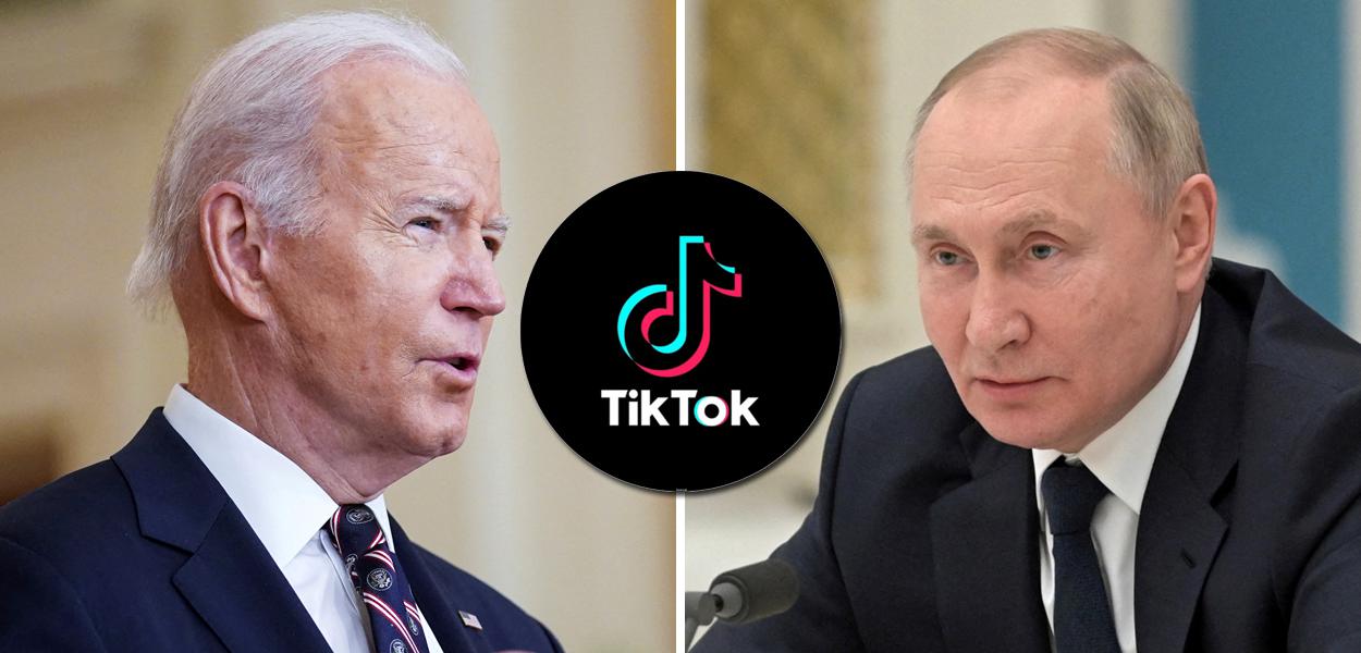 Presidentes Joe Biden (EUA) e Vladimir Putin (Rússia)