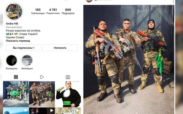 À dor.: militares Leanderson Paulino, André Hack e André Kirvaitis