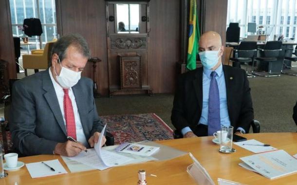 Valdemar Costa Neto, Alexandre de Moraes e Edson Fachin