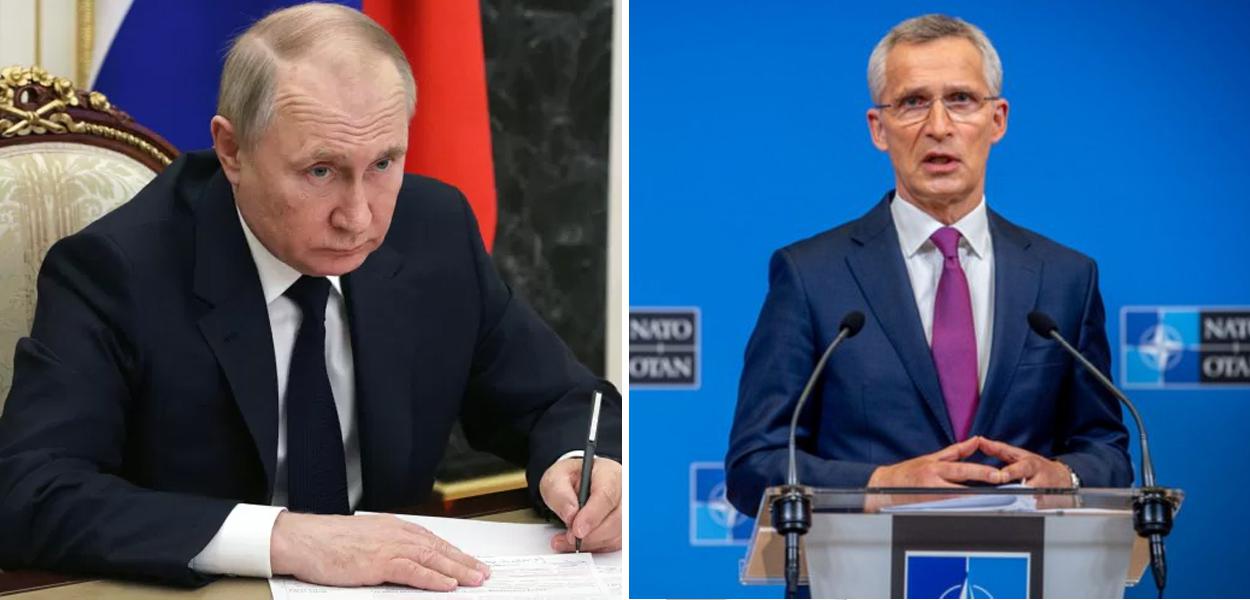 Vladimir Putin e Jens Stoltenberg