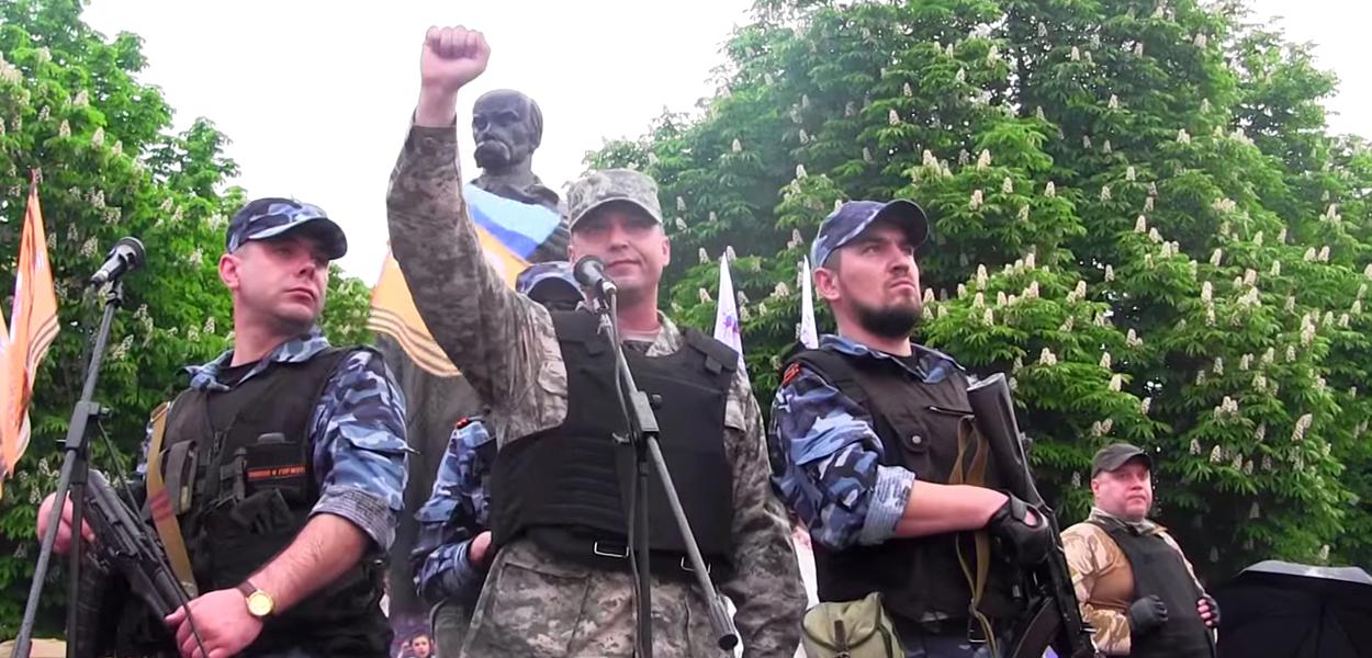 Membros da Milícia Popular de Lugansk