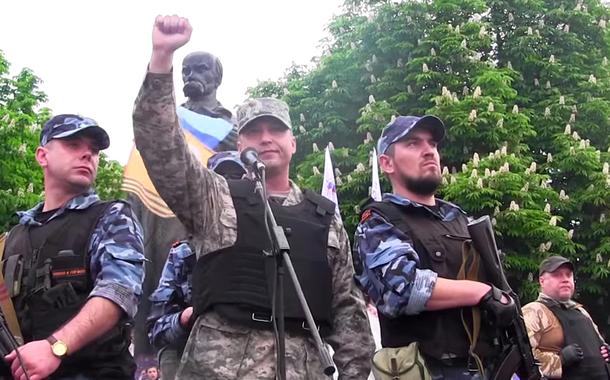 Membros da Milícia Popular de Lugansk