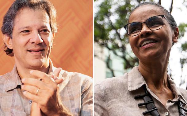 Fernando Haddad e Marina Silva