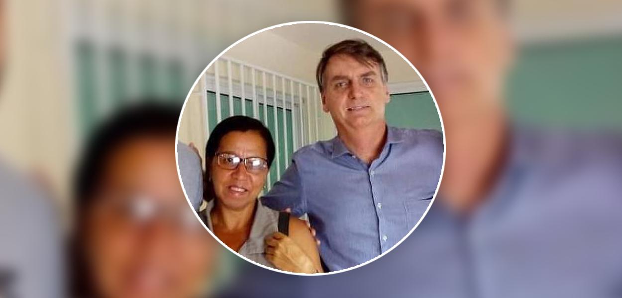Walderice Santos da Conceição e Jair Bolsonaro