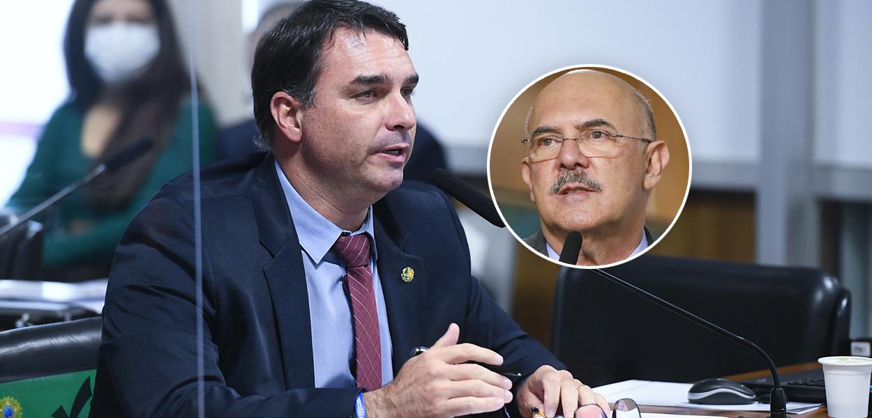 Flávio Bolsonaro e Milton Ribeiro