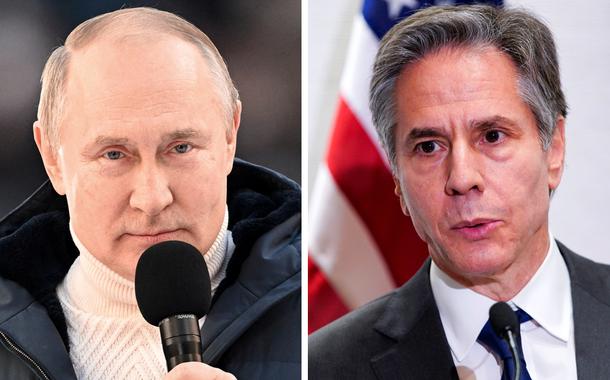 Vladimir Putin e Antony Blinken