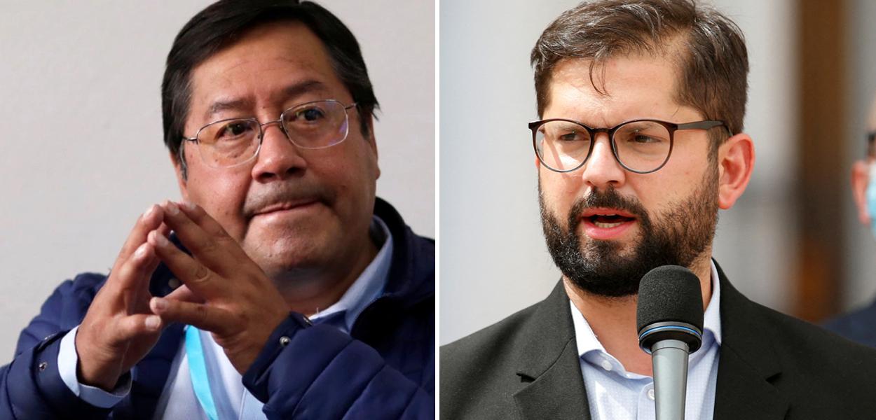 Luis Arce e Gabriel Boric