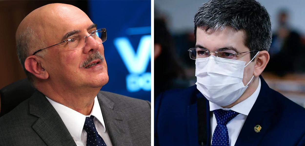 Ministro Milton Ribeiro e senador Randolfe Rodrigues