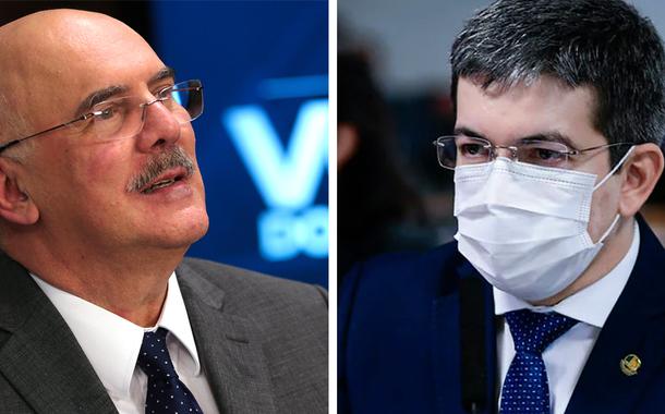 Ministro Milton Ribeiro e senador Randolfe Rodrigues