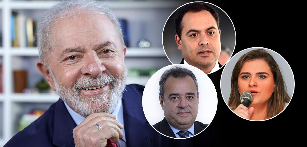 Ex-presidente Luiz Inácio Lula da Silva, Danilo Cabral (círculo, embaixo), Paulo Câmara e Marília Arraes