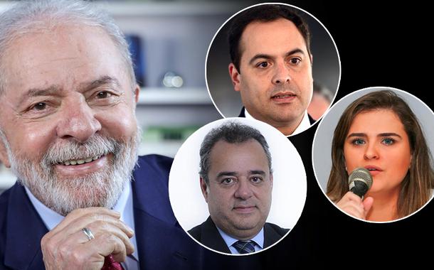 Ex-presidente Luiz Inácio Lula da Silva, Danilo Cabral (círculo, embaixo), Paulo Câmara e Marília Arraes
