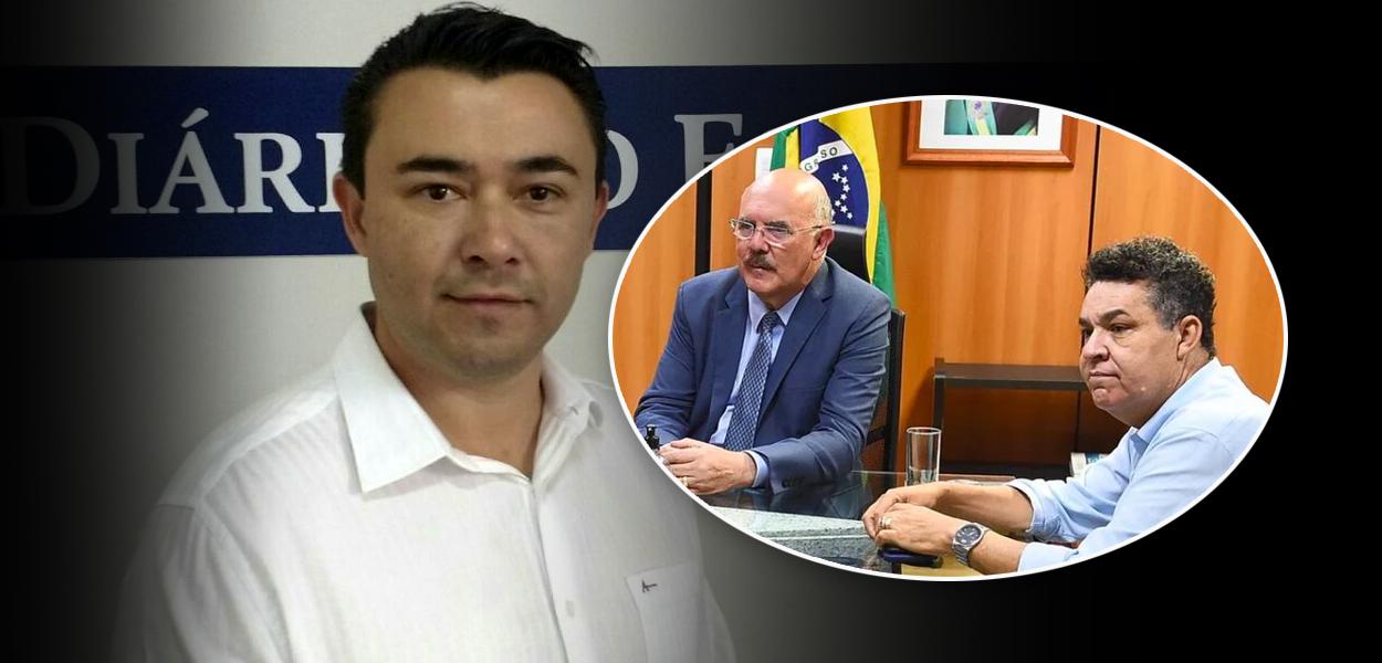 Kelton Pinheiro e Milton Ribeiro com Arilton Moura