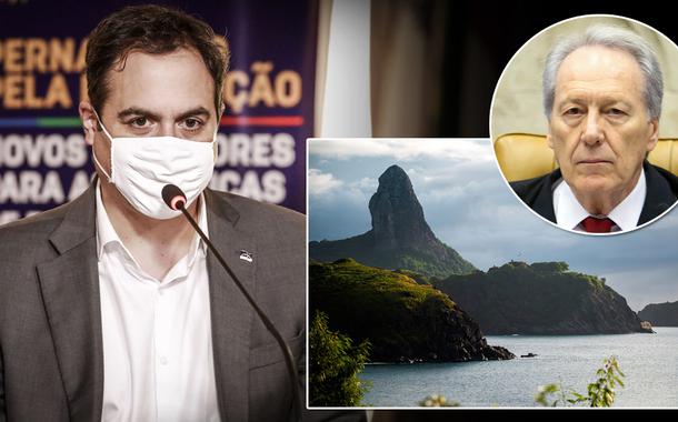 Governador de Pernambuco, Paulo Câmara, ministro do STF Ricardo Lewandowski e a Ilha de Fernando de Nor