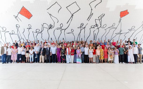 Comitê Central do PCdob reunido em Niterói comemora 100 anos da fundação do partido em 25 de março de 2022