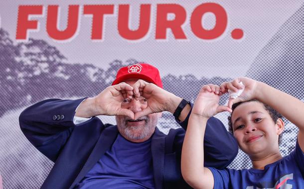 Lula e Breno em evento do MTST em Santo André