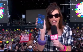 Titi Müller na cobertura do Lollapalooza