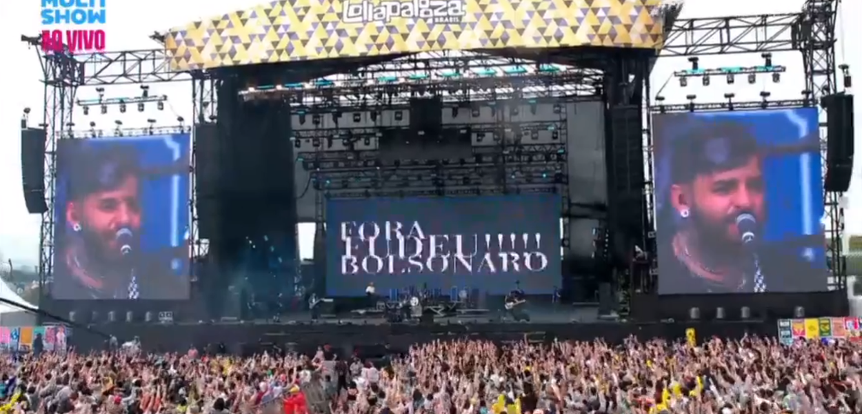 Fresno grita 'fora Bolsonaro' no Lollapalooza