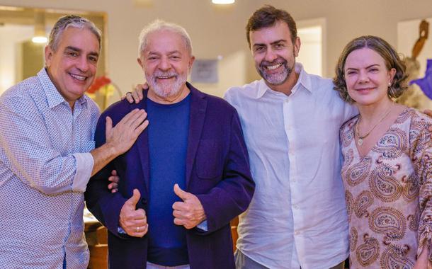 André Ceciliano, Lula, Marcelo Freixo e Gleisi Hoffmann