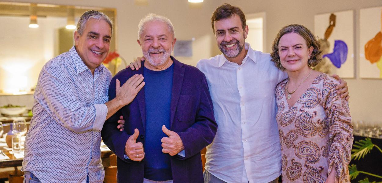 André Ceciliano, Lula, Marcelo Freixo e Gleisi Hoffmann