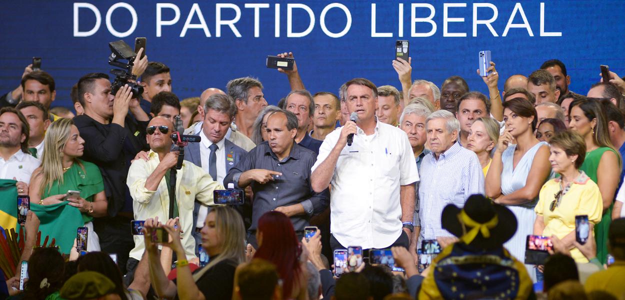 Bolsonaro discursa em evento do PL