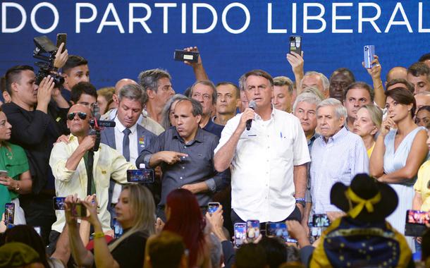 Bolsonaro discursa em evento do PL