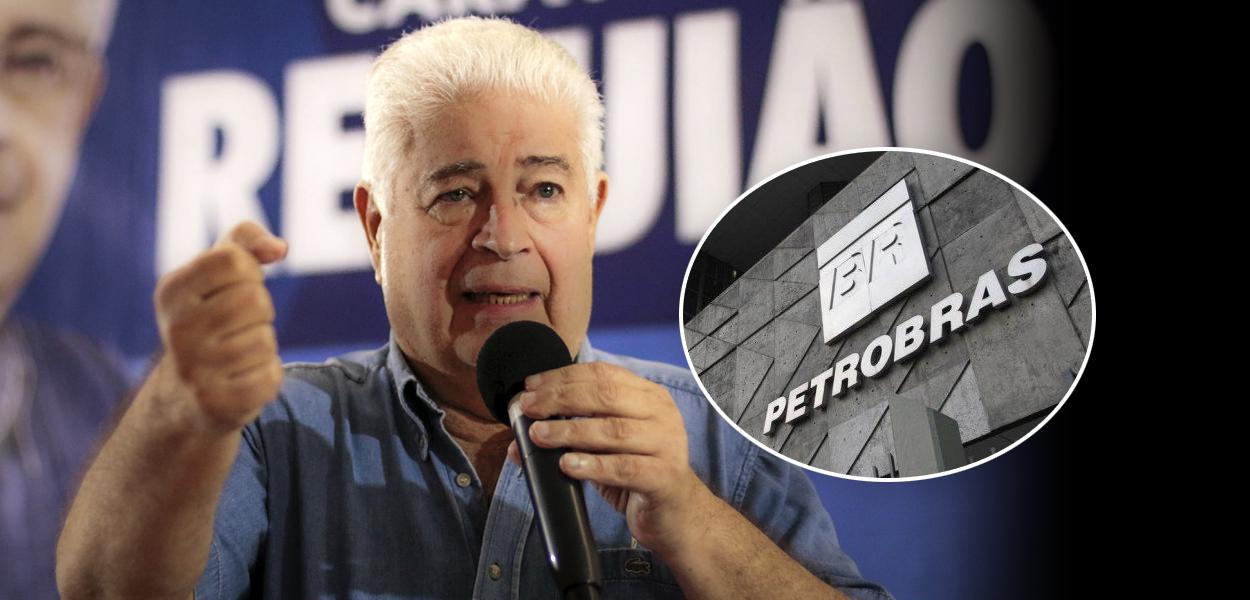 Roberto Requião e fachada da Petrobras
