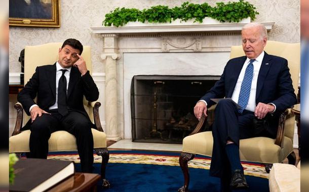 Volodymyr Zelensky e Joe Biden